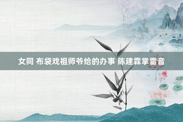 女同 布袋戏祖师爷给的办事 陈建霖掌雷音